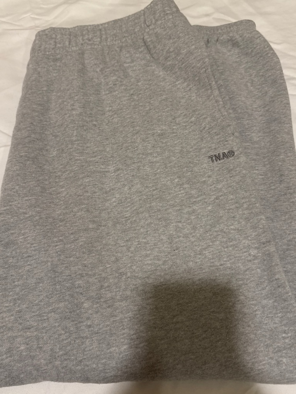 TNA Light Gray Heather cozy fleece mega fit joggers